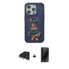 MARSİLYAN™- iPhone 15 Pro Kılıf Nova Form Koleksiyonu - Siyah 3D Antistatik Hayalet Cam Ekran Koruyucu + Raze Metal Kamera Lens - TMGI