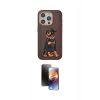 MARSİLYAN™- iPhone 15 Pro Kılıf Nova Form Koleksiyonu - Siyah 3D Antistatik Mat Seramik Nano Ekran Koruyucu