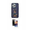 MARSİLYAN™- iPhone 15 Pro Kılıf Nova Form Koleksiyonu - Siyah 3D Antistatik Mat Seramik Nano Ekran Koruyucu