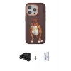 MARSİLYAN™- iPhone 15 Pro Kılıf Nova Form Koleksiyonu - Siyah Bilvis 0.18mm Plus Cam Ekran Koruyucu + Raze Metal Kamera Lens - SH