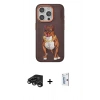 MARSİLYAN™- iPhone 15 Pro Kılıf Nova Form Koleksiyonu - Siyah Bilvis 0.18mm Plus Cam Ekran Koruyucu + Raze Metal Kamera Lens - TMGI
