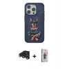 MARSİLYAN™- iPhone 15 Pro Kılıf Nova Form Koleksiyonu - Siyah Bilvis 3D Cam Ekran Koruyucu + Raze Metal Kamera Lens - LT