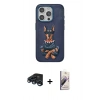 MARSİLYAN™- iPhone 15 Pro Kılıf Nova Form Koleksiyonu - Siyah Bilvis 3D Mat Cam Ekran Koruyucu + Raze Metal Kamera Lens - LT