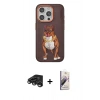 MARSİLYAN™- iPhone 15 Pro Kılıf Nova Form Koleksiyonu - Siyah Bilvis 3D Mat Cam Ekran Koruyucu + Raze Metal Kamera Lens - TMGI