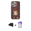 MARSİLYAN™- iPhone 15 Pro Kılıf Nova Form Koleksiyonu - Siyah Bilvis 5in1 3D Magic Cam Ekran Koruyucu + Raze Metal Kamera Lens - SH
