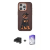MARSİLYAN™- iPhone 15 Pro Kılıf Nova Form Koleksiyonu - Siyah Bilvis 5in1 3D Magic Cam Ekran Koruyucu + Raze Metal Kamera Lens - TMGI