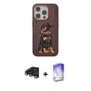 MARSİLYAN™- iPhone 15 Pro Kılıf Nova Form Koleksiyonu - Siyah Bilvis 5in1 3D Magic Cam Ekran Koruyucu + Raze Metal Kamera Lens - LT