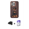 MARSİLYAN™- iPhone 15 Pro Kılıf Nova Form Koleksiyonu - Siyah Bilvis 5in1 3D Magic Cam Ekran Koruyucu + Raze Metal Kamera Lens - SH