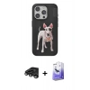 MARSİLYAN™- iPhone 15 Pro Kılıf Nova Form Koleksiyonu - Siyah Bilvis 5in1 5D Magic Hayalet Cam Ekran Koruyucu + Raze Metal Kamera Lens - TMGI