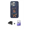 MARSİLYAN™- iPhone 15 Pro Kılıf Nova Form Koleksiyonu - Siyah Bilvis 5in1 5D Magic Hayalet Cam Ekran Koruyucu + Raze Metal Kamera Lens - GS