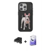 MARSİLYAN™- iPhone 15 Pro Kılıf Nova Form Koleksiyonu - Siyah Bilvis 5in1 5D Magic Hayalet Cam Ekran Koruyucu + Raze Metal Kamera Lens - GS