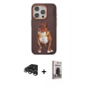 MARSİLYAN™- iPhone 15 Pro Kılıf Nova Form Koleksiyonu - Siyah Bilvis Hayalet Cam Ekran Koruyucu + Raze Metal Kamera Lens - GS