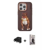 MARSİLYAN™- iPhone 15 Pro Kılıf Nova Form Koleksiyonu - Siyah Bilvis Hayalet Cam Ekran Koruyucu + Raze Metal Kamera Lens - SH