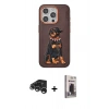 MARSİLYAN™- iPhone 15 Pro Kılıf Nova Form Koleksiyonu - Siyah Bilvis Hayalet Cam Ekran Koruyucu + Raze Metal Kamera Lens - GS