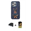 MARSİLYAN™- iPhone 15 Pro Kılıf Nova Form Koleksiyonu - Siyah Buffer Cam Ekran Koruyucu + Raze Metal Kamera Lens - LT