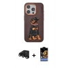 MARSİLYAN™- iPhone 15 Pro Kılıf Nova Form Koleksiyonu - Siyah Buffer Hayalet Cam Ekran Koruyucu + Raze Metal Kamera Lens - SH