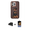 MARSİLYAN™- iPhone 15 Pro Kılıf Nova Form Koleksiyonu - Siyah Buffer Hayalet Cam Ekran Koruyucu + Raze Metal Kamera Lens - TMGI