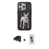 MARSİLYAN™- iPhone 15 Pro Kılıf Nova Form Koleksiyonu - Siyah Joko 5D Cam + Gümüş Raze Metal Kamera Lens
