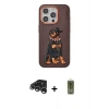 MARSİLYAN™- iPhone 15 Pro Kılıf Nova Form Koleksiyonu - Siyah Joko Magic 5D Hayalet Cam + Raze Metal Kamera Lens - GS