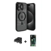 MARSİLYAN™- iPhone 15 Pro Kılıf Nova Işık Özel Seri - Şeffaf 360 Full Body Arka Koruyucu + Raze Metal Kamera Lens - GS