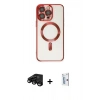 MARSİLYAN™- iPhone 15 Pro Kılıf Nova Işık Özel Seri - Siyah Bilvis 0.18mm Plus Cam Ekran Koruyucu + Raze Metal Kamera Lens - SH