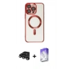 MARSİLYAN™- iPhone 15 Pro Kılıf Nova Işık Özel Seri - Siyah Bilvis 5in1 3D Magic Cam Ekran Koruyucu + Raze Metal Kamera Lens - TMGI