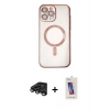 MARSİLYAN™- iPhone 15 Pro Kılıf Nova Işık Özel Seri - Siyah Joko 5D Cam + Raze Metal Kamera Lens - TMGI