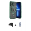 MARSİLYAN™- iPhone 15 Pro Kılıf Nova Işık Özel Seri - Siyah Joko Magic 5D Cam + Raze Metal Kamera Lens - GS