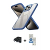 MARSİLYAN™- iPhone 15 Pro Kılıf Nova Işık Serisi - Şeffaf Royal Nano Ekran Koruyucu + Raze Metal Kamera Lens - LT