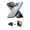 MARSİLYAN™- iPhone 15 Pro Kılıf Nova Işık Serisi - Siyah 3D Antistatik Mat Seramik Nano Ekran Koruyucu + Raze Metal Kamera Lens - TMGI
