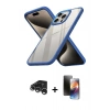 MARSİLYAN™- iPhone 15 Pro Kılıf Nova Işık Serisi - Siyah 3D Antistatik Mat Seramik Nano Ekran Koruyucu + Raze Metal Kamera Lens - GS