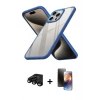 MARSİLYAN™- iPhone 15 Pro Kılıf Nova Işık Serisi - Siyah 3D Antistatik Mat Seramik Nano Ekran Koruyucu + Raze Metal Kamera Lens - SH