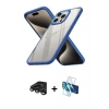 MARSİLYAN™- iPhone 15 Pro Kılıf Nova Işık Serisi - Siyah 3D Antistatik Seramik Nano Ekran Koruyucu + Raze Metal Kamera Lens - TMGI
