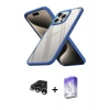 MARSİLYAN™- iPhone 15 Pro Kılıf Nova Işık Serisi - Siyah Bilvis 5in1 3D Magic Cam Ekran Koruyucu + Raze Metal Kamera Lens - GS