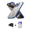 MARSİLYAN™- iPhone 15 Pro Kılıf Nova Işık Serisi - Siyah Bilvis 5in1 3D Magic Cam Ekran Koruyucu + Raze Metal Kamera Lens - TMGI