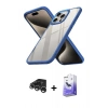 MARSİLYAN™- iPhone 15 Pro Kılıf Nova Işık Serisi - Siyah Bilvis 5in1 5D Magic Hayalet Cam Ekran Koruyucu + Raze Metal Kamera Lens - GS