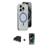 MARSİLYAN™- iPhone 15 Pro Kılıf Odak Form Özel Seri - Siyah 360 Mat Full Body Arka Koruyucu + Raze Metal Kamera Lens - LT