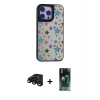 MARSİLYAN™- iPhone 15 Pro Kılıf Odak Klasik Serisi - Şeffaf 360 Full Body Arka Koruyucu + Raze Metal Kamera Lens - SH