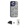 MARSİLYAN™- iPhone 15 Pro Kılıf Odak Klasik Serisi - Şeffaf Pasifik Cam Ekran Koruyucu + Raze Metal Kamera Lens - TMGI