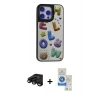 MARSİLYAN™- iPhone 15 Pro Kılıf Odak Klasik Serisi - Şeffaf Royal Nano Ekran Koruyucu + Raze Metal Kamera Lens - SH