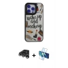 MARSİLYAN™- iPhone 15 Pro Kılıf Odak Klasik Serisi - Siyah 3D Antistatik Seramik Nano Ekran Koruyucu + Raze Metal Kamera Lens - GS