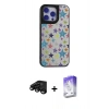 MARSİLYAN™- iPhone 15 Pro Kılıf Odak Klasik Serisi - Siyah Bilvis 5in1 3D Magic Cam Ekran Koruyucu + Raze Metal Kamera Lens - SH