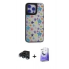 MARSİLYAN™- iPhone 15 Pro Kılıf Odak Klasik Serisi - Siyah Bilvis 5in1 5D Magic Hayalet Cam Ekran Koruyucu + Raze Metal Kamera Lens - LT