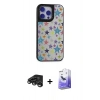 MARSİLYAN™- iPhone 15 Pro Kılıf Odak Klasik Serisi - Siyah Bilvis 5in1 5D Magic Hayalet Cam Ekran Koruyucu + Raze Metal Kamera Lens - TMGI