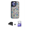 MARSİLYAN™- iPhone 15 Pro Kılıf Odak Klasik Serisi - Siyah Bilvis 5in1 5D Magic Hayalet Cam Ekran Koruyucu + Raze Metal Kamera Lens - GS
