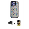 MARSİLYAN™- iPhone 15 Pro Kılıf Odak Klasik Serisi - Siyah Buffer Cam Ekran Koruyucu + Raze Metal Kamera Lens - GS