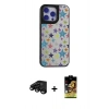 MARSİLYAN™- iPhone 15 Pro Kılıf Odak Klasik Serisi - Siyah Buffer Cam Ekran Koruyucu + Raze Metal Kamera Lens - SH