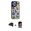 MARSİLYAN™- iPhone 15 Pro Kılıf Odak Klasik Serisi - Siyah Buffer Hayalet Cam Ekran Koruyucu + Gümüş Raze Metal Kamera Lens