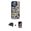 MARSİLYAN™- iPhone 15 Pro Kılıf Odak Klasik Serisi - Siyah Buffer Hayalet Cam Ekran Koruyucu + Gümüş Raze Metal Kamera Lens
