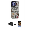 MARSİLYAN™- iPhone 15 Pro Kılıf Odak Klasik Serisi - Siyah Buffer Hayalet Cam Ekran Koruyucu + Siyah Raze Metal Kamera Lens